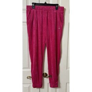 EUC Juicy Couture Hot pink BARBIE velvet joggers womens -size 2xL Plus